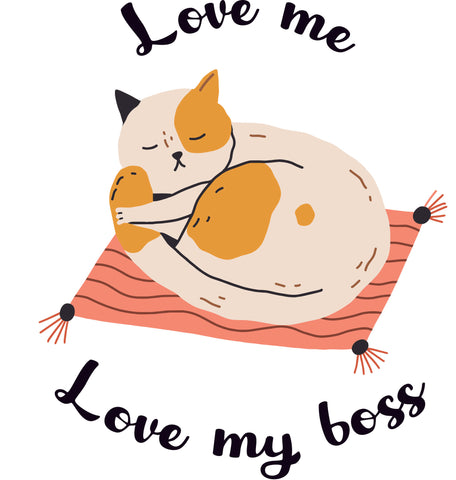 Áo thun unisex in hình Cat lover - Love Me, Love my boss 6