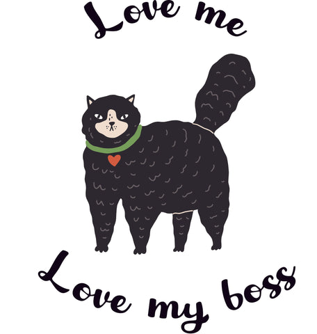 Áo thun unisex in hình Cat lover - Love Me, Love my boss 7