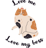 Áo thun unisex in hình Cat lover - Love Me, Love my boss 8