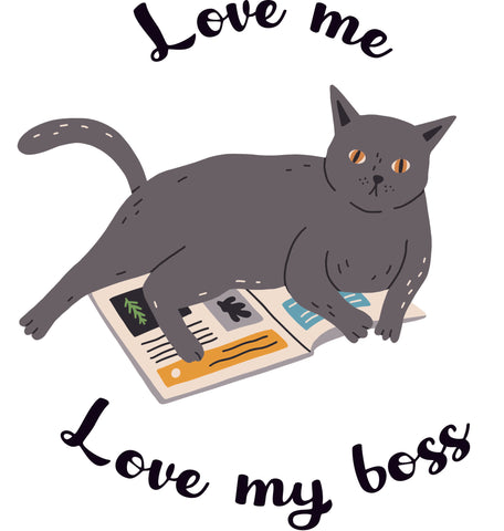 Áo thun unisex in hình Cat lover - Love Me, Love my boss 9