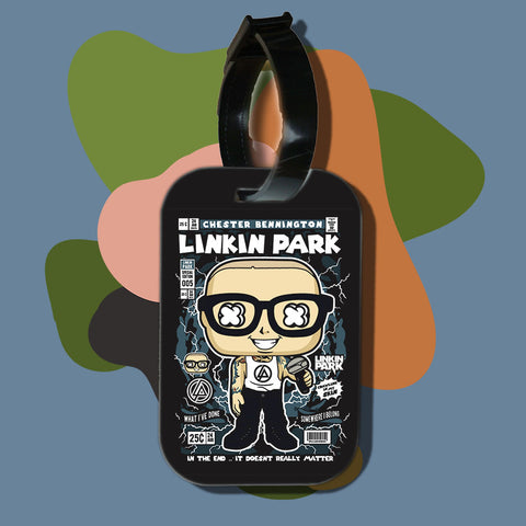 Travel tag cho túi xách/balo du lịch in hình pop culture cartoon series Linkin Park Chester Bennington