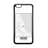 Ốp lưng dẻo iphone in hình Love City Map - Chicago