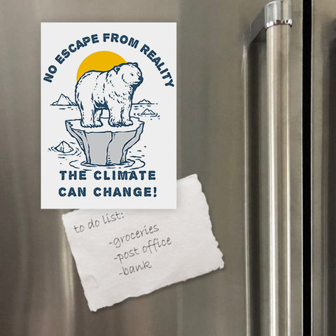 Miếng hít tủ lạnh giữ note in hình Climate change