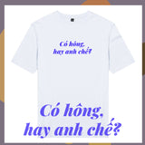 Áo thun cotton 100% in chữ ngôn ngữ Saigon - Có hông, hay anh chế