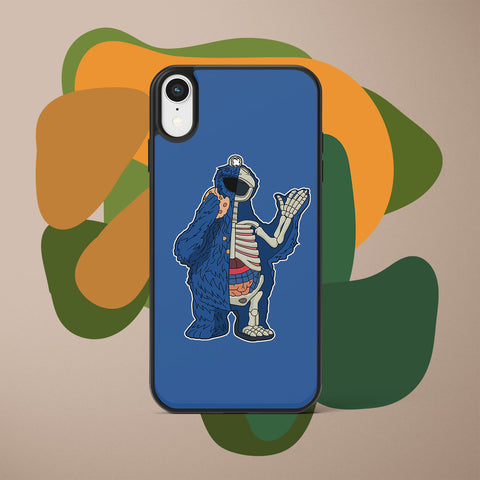 Ốp lưng iphone in hình Half Skeleton - Cookie Monster (đủ model iphone)