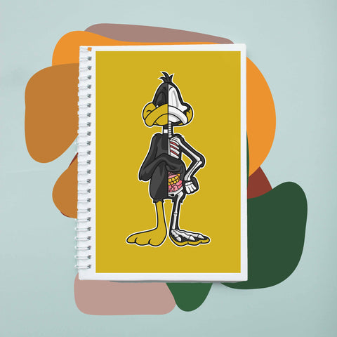 Sổ tay notebook giấy ford in hình Half Skeleton - Daffy Duck