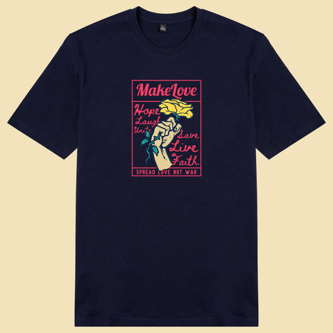 Áo thun unisex in hình Spread Love Not War (nhiều màu)