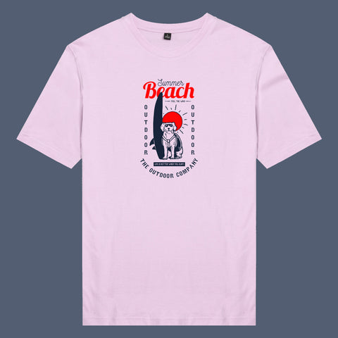 Áo thun unisex cotton 100% in hình Dog Surf - Life is better when you surf (nhiều màu)