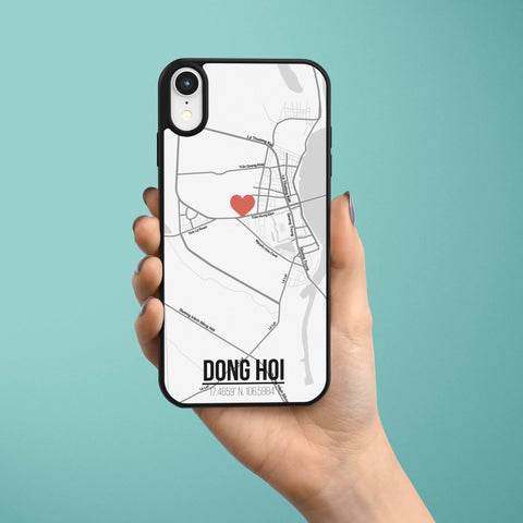 Ốp lưng  iphone in hình Love City Vietnam Map - Đồng Hới (đủ model iphone)