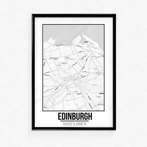 Tranh poster khổ A3 giấy mỹ thuật in hình Love City - Edinburgh