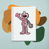 Sổ tay notebook giấy ford in hình Half Skeleton - Elmo