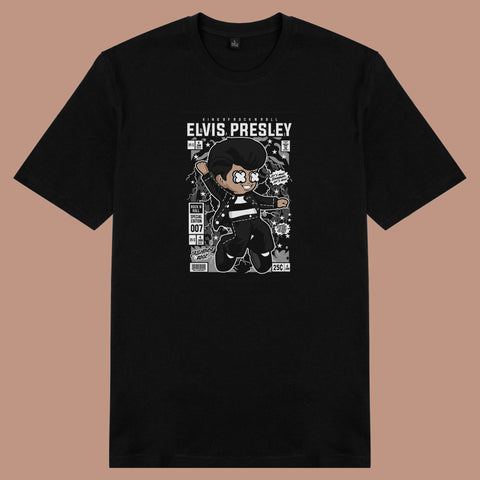 Áo thun unisex cotton in hình pop culture cartoon series - Elvis Presley (nhiều màu)