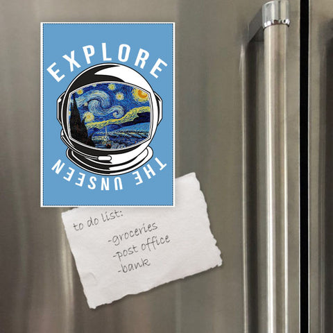 Miếng hít tủ lạnh giữ note in hình Explore the unseen
