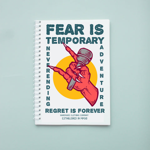 Sổ tay/ notebook in hình fear is temporary
