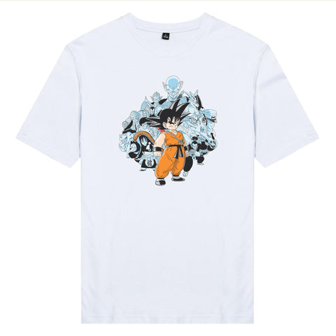 Áo thun unisex cotton in hình Dragonball - First Foes (nhiều màu)