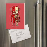 Miếng hít tủ lạnh giữ note in hình Halk Skeleton Flashman