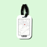 Travel tag cho túi xách/balo du lịch in hình Love City Map - Florence