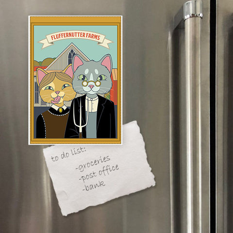 Miếng hít tủ lạnh giữ note in hình Fluffernutter Farms