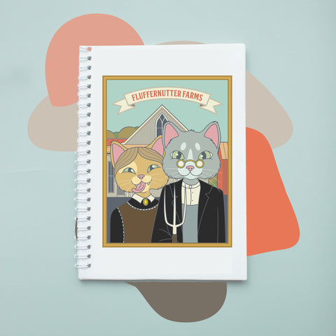Sổ tay notebook giấy ford in hình Cat Lover Fluffernutter Farms