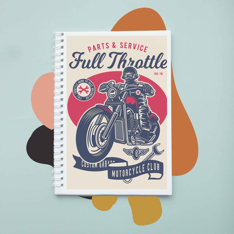 Sổ tay notebook giấy ford in hình Full stroke biker