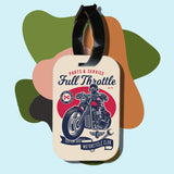 Travel tag cho túi xách/balo du lịch in hình Biker Full Throttle