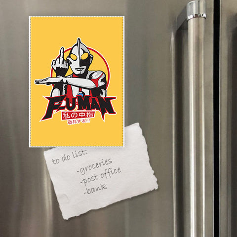 Miếng hít tủ lạnh giữ note in hình FU Man