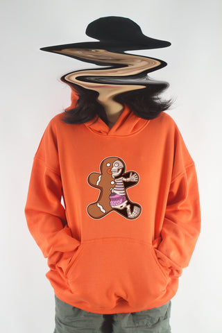 Áo khoác hoodie unisex cotton hình Half Skeleton series - Ginger (nhiều màu)