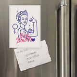 Miếng hít tủ lạnh giữ note in hình Girl Power