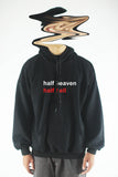 Áo khoác hoodie unisex cotton in chữ Half heaven, half hell (nhiều màu)