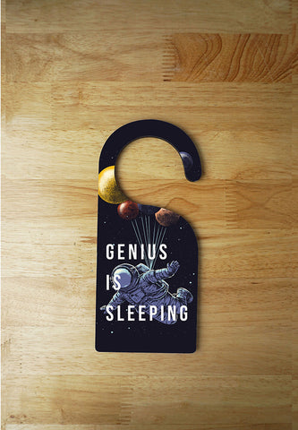 Door Hanger -Genius is sleeping