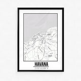 Tranh poster khổ A3 giấy mỹ thuật in hình Love City - Havana
