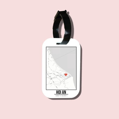 Travel tag cho túi xách/balo du lịch in hình Love City Map - HoiAn