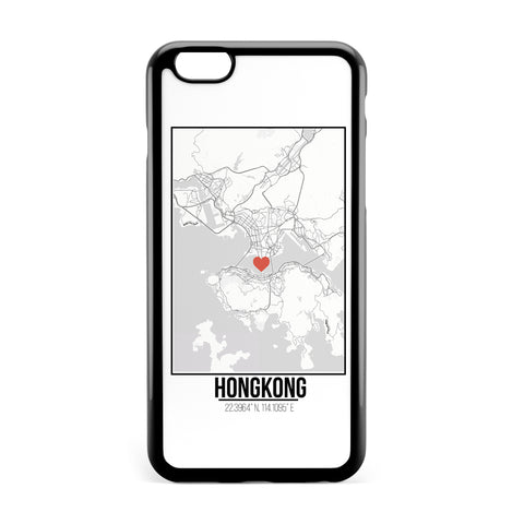 Ốp lưng dẻo iphone in hình Love City Map - Hongkong
