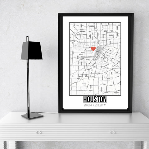 Houston - Love City Poster A3 Size
