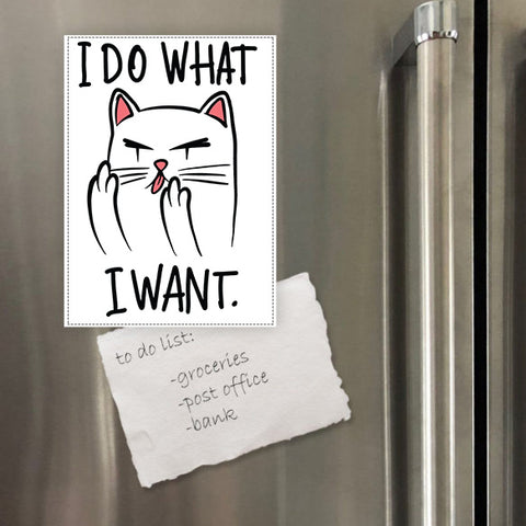 Miếng hít tủ lạnh giữ note in hình I do what i want