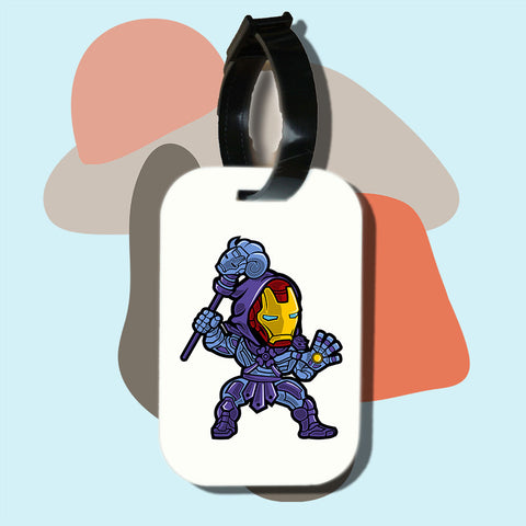 Travel tag cho túi xách/balo du lịch in hình Super Heroes - Iron Skeletor