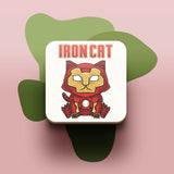 Đế ly bằng gỗ in hình Cat Lover Iron Cat