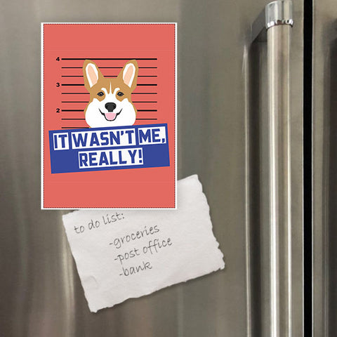 Miếng hít tủ lạnh giữ note in hình Pet Lover Corgi