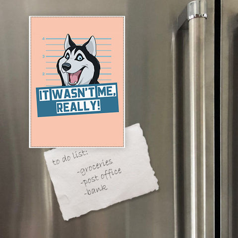 Miếng hít tủ lạnh giữ note in hình Pet Lover Huskey