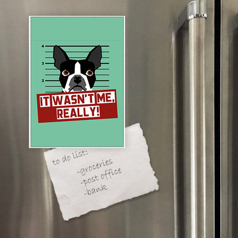 Miếng hít tủ lạnh giữ note in hình Pet Lover Boston Terrier