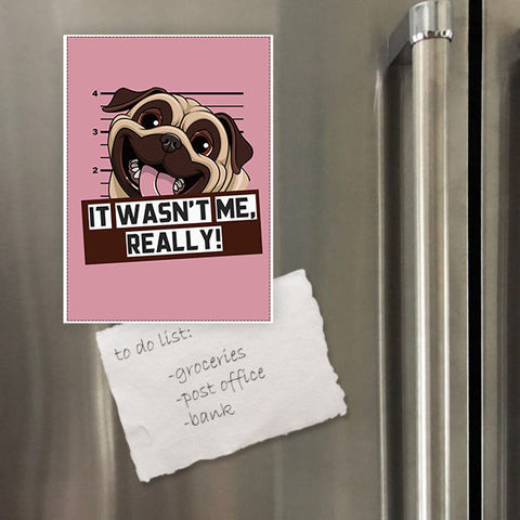 Miếng hít tủ lạnh giữ note in hình Pet Lover Silly Pug
