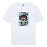 Áo thun unisex cotton in hình pop culture cartoon series - Jimi Hendrix (nhiều màu)