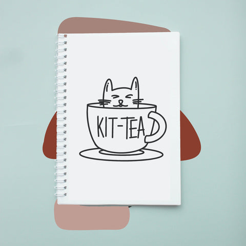 Sổ tay notebook giấy ford in hình Cat Lover Kit Tea
