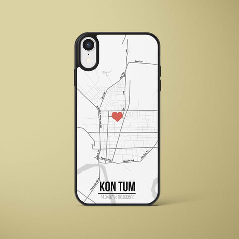 Ốp lưng  iphone in hình Love City Vietnam Map - Kon Tum (đủ model iphone)