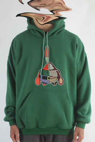 Áo khoác hoodie unisex cotton hình Half Skeleton series - Krabs (nhiều màu)