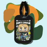 Travel tag cho túi xách/balo du lịch in hình pop culture cartoon series - kurt kobain Smells like teen spirit