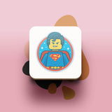 Đế ly bằng gỗ in hình Superman Lego