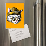 Miếng hít tủ lạnh giữ note in hình Leon Cat