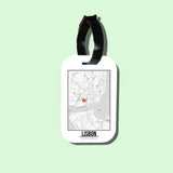 Travel tag cho túi xách/balo du lịch in hình Love City Map - Lisbon