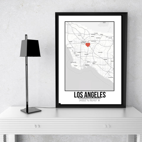 Los Angeles -  Love City Poster A3 Size